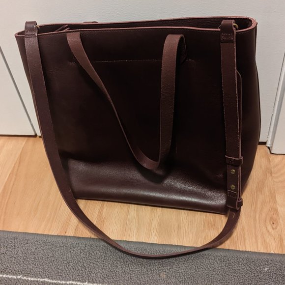 Madewell Bags Madewell Zip Top Medium Transport Tote Deep